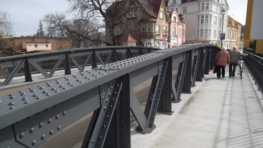 Nýtovaný most z roku 1900 v Krnově, kulturní památka