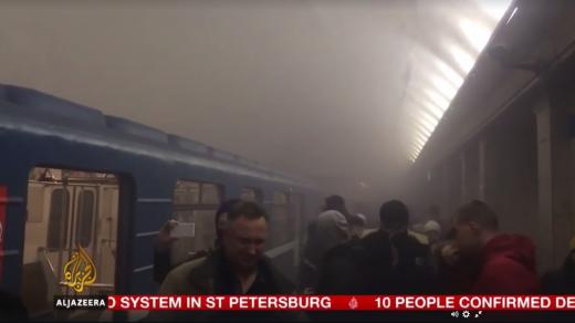 Metro v Petrohradu po výbuchu