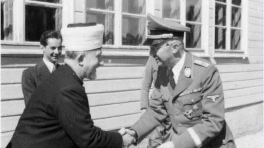 Muftí al-Husejní při setkání s Heinrichem Himmlerem v roce 1943