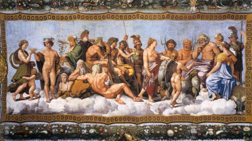 Raffaellova freska s olympskými bohy