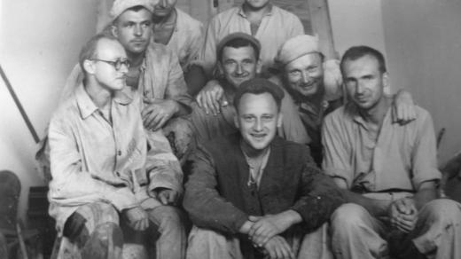 Skupina politických vězňů v Horním Slavkově 1952