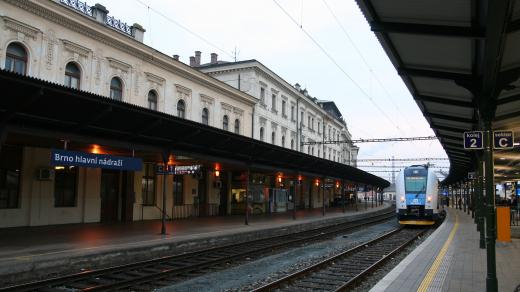 Brno, hlavní nádraží, první nástupiště