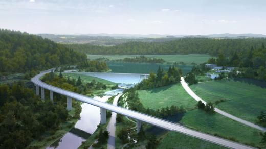 Vizualizace přehrady Nové Heřminovy