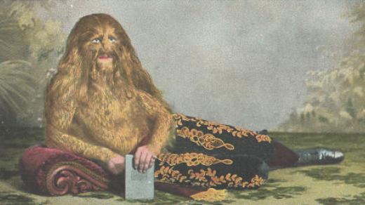 „Napůl člověk – napůl lev“, tak byl prezentován performer Josef Bibrowski (1890–1932), jedna z kuriozit prezentovaných počátkem 20. století v kabaretu Lhotka v dnešní Vodičkově ulici