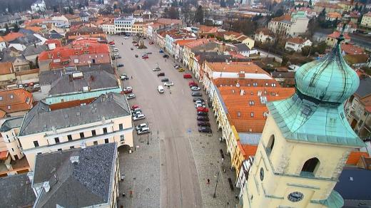 Letecký pohled na Smetanovo náměstí