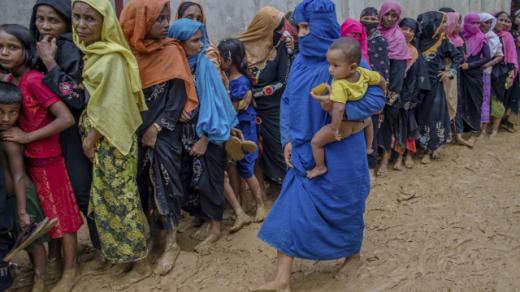 Ženy Rohingů v uprchlickýém táboře v Bangladéši