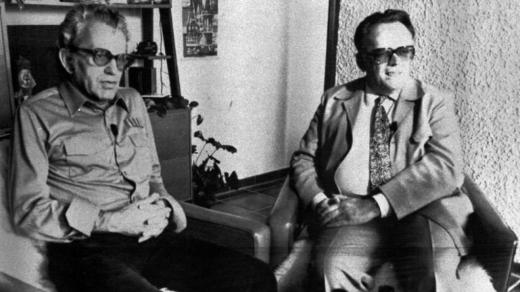 Jiří Lederer a Luděk Pachman u šachů v německém exilu, 1980