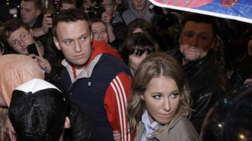 Xenie Sobčaková na snímku z roku 2012 s Alexejem Navalnym