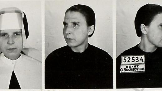Vazební fotografie sestry Edigny Bílkové po zatčení Státní bezpečností