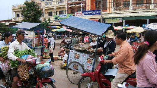 Rušný život města Siem Reap