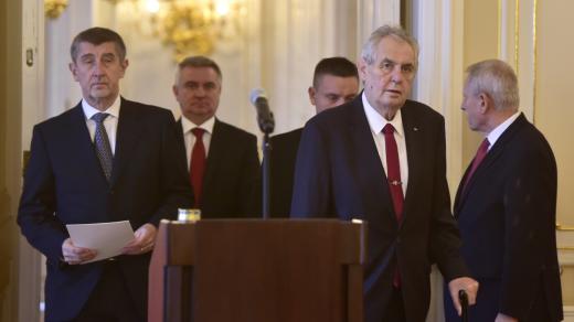 Prezident Miloš Zeman přijal na Pražském hradě demisi premiéra Andreje Babiše