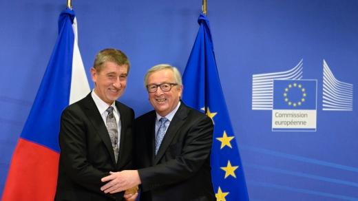 Český premiér Andrej Babiš se v Bruselu setkal s předsedou Evropské komise Jeanem-Claudem Junckerem
