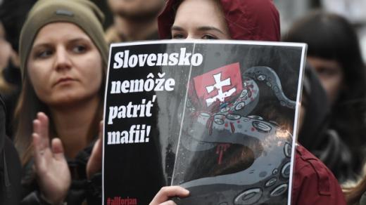 Demonstrace proti současné slovenské vládě