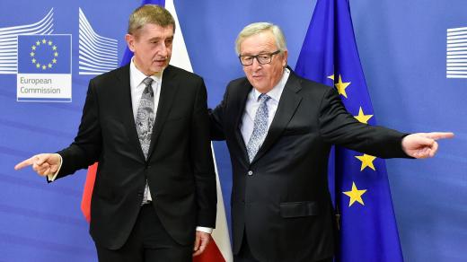Andrej Babiš a prezident Evropské komise Jean-Claude Juncker (29. ledna 2018)