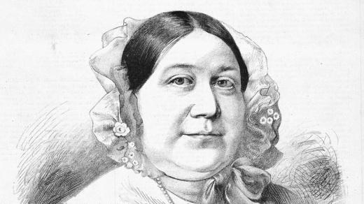 Magdalena Dobromila Rettigová (1785–1845) na portrétu Jana Vilímka (1860–1938); zhruba v roce 1885