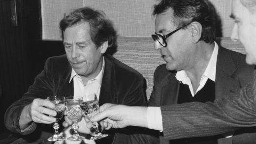 Václav Havel a Miloš Forman v  prosinci 1989
