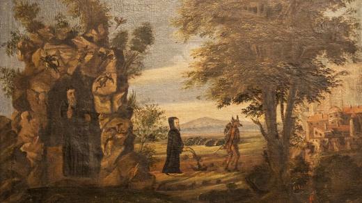 Obraz sv. Prokopa orajícího s čertem