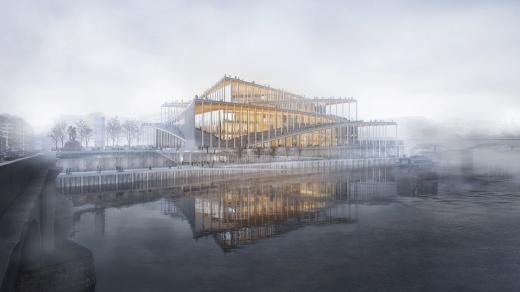 Vizualizace Vltavské filharmonie od dánského studia BIG – Bjarke Ingels Group