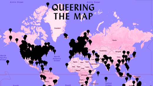 Printscreen z webu projektu Queering the Map