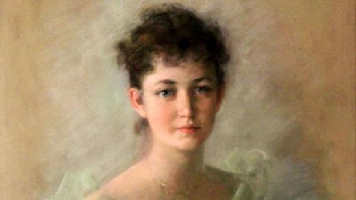 Růžena Zátková na portrétu ruského malíře z roku 1914
