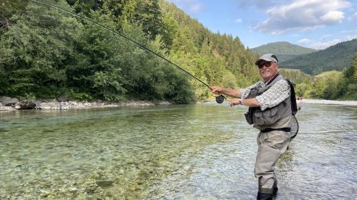 Claude Fabrin jezdí rybařit do okolí slovinského města Luče