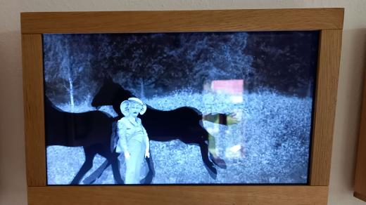 Při putování krajinou narazí třeba na koně a slyší jejich ržání