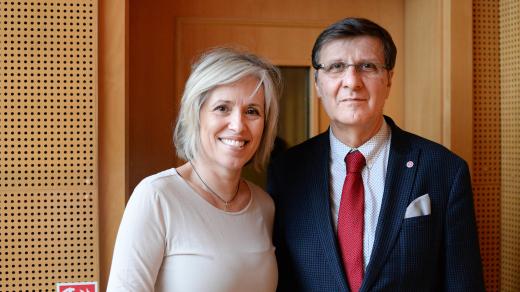Ředitel FN Hradec Králové Aleš Herman s Alenou Zárybnickou