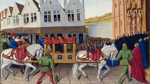 Příjezd Karla IV. do Saint-Denis
