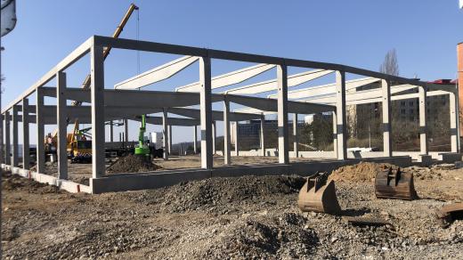 Stavba nového obchodních centra u ústeckého Alberta