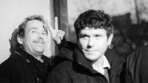 Václav Havel a Václav Malý v listopadu 1989