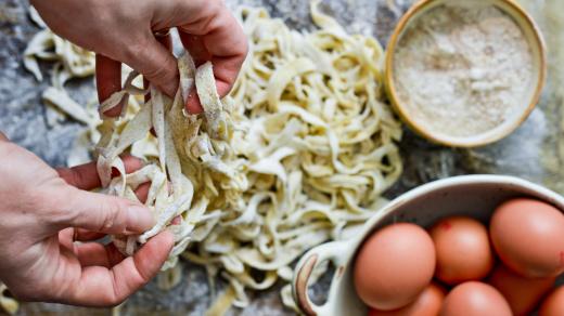 Příprava domácích nudlí