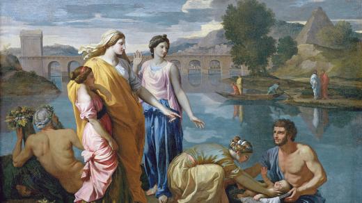 Nicolas Poussin: Mojžíš zachráněn, 1638
