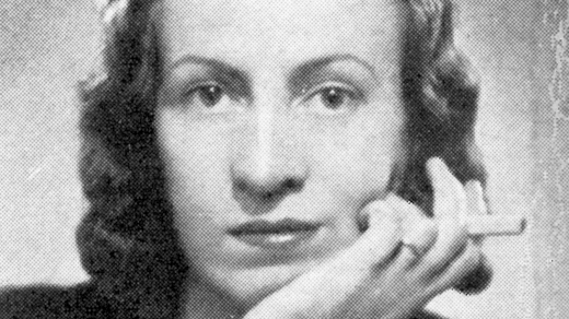 Spisovatelka Olga Barényi. Foto z obálky knihy Román (1945)