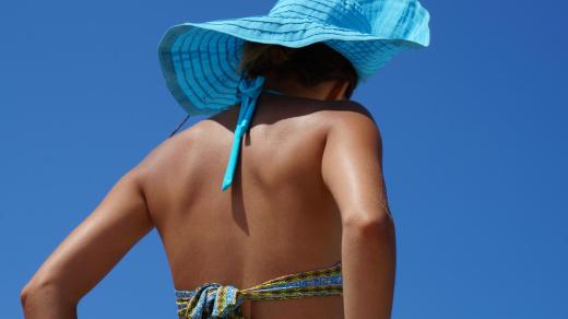 Žena, plavky, horko, léto