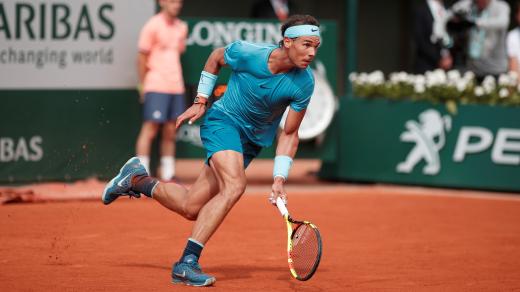 Rafael Nadal při finále Roland Garros