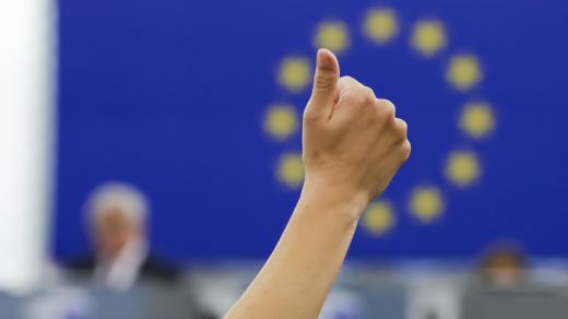 Hlasování poslanců v Evropském parlamentu ve Štrasburku