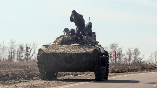 Ukrajinští vojáci poblíž Charkova