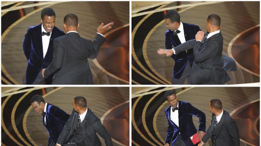 Herec Will Smith dal během přenosu pohlavek Chrisi Rockovi kvůli nevhodnému vtipu o jeho manželce