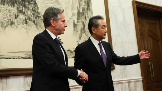 Americký ministr zahraničí Antony Blinken s Wangem I