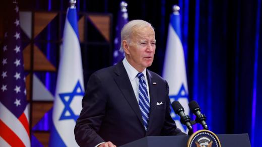 Americký prezident Joe Biden při návštěvě Izraele během probíhajícího konfliktu mezi Izraelem a Hamásem