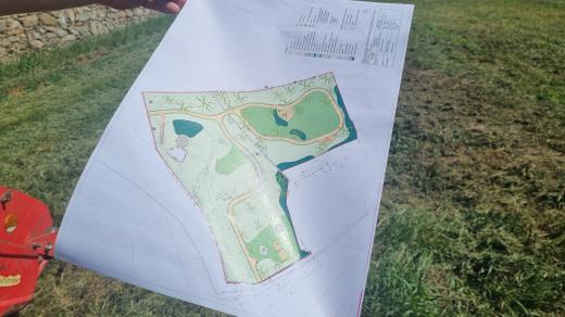 Nákres chystaného zámeckého parku v Úsově