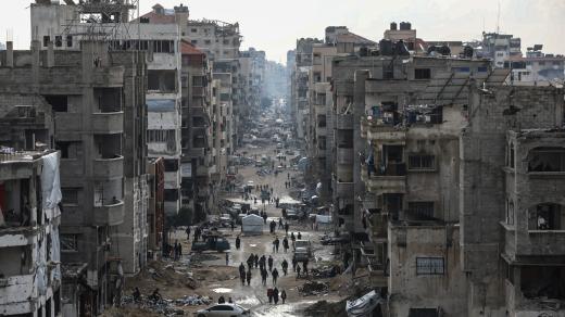 Gaza, zničené centrum města