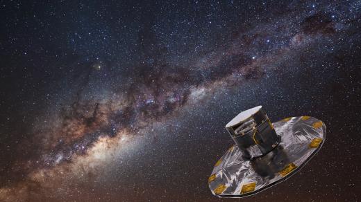 Satelit Gaia provádí mimořádně přesná měření polohy a pohybu hvězd naší Galaxie. 