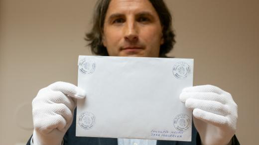 Dopis s posledními slovy Tomáše Garrigua Masaryka