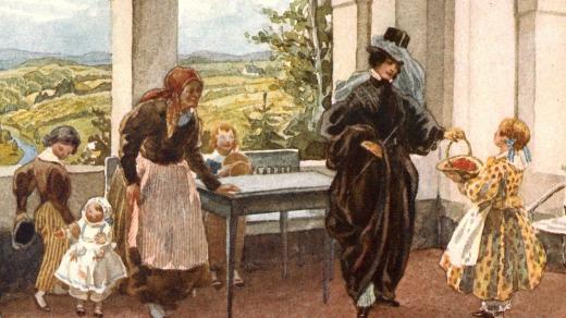 Ilustrace Adolfa Kašpara k románu Babička (vydání z roku 1924)