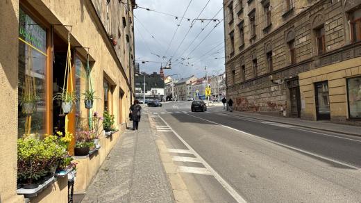 Znojemská ulice pod náměstím v Jihlavě