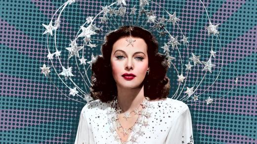 Hedy Lamarr (koláž, digitálně kolorováno)
