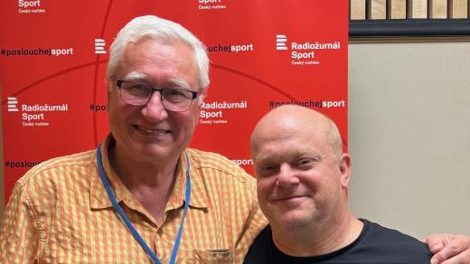 Jiří Beran starší s moderátorem Davidem Novotným