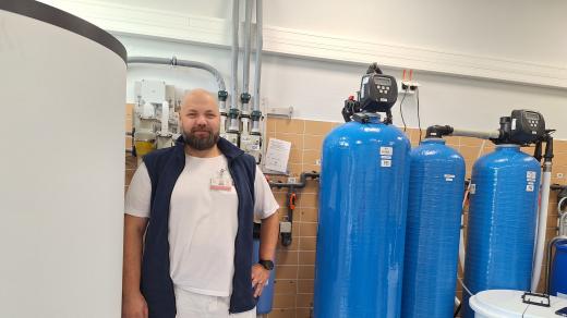 Biomedicínský inženýr Daniel Chroustovský ve vodárně IKEMu
