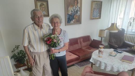 Manželé Vávrovi z Jablůnky na Vsetínsku, kteří v roce 2025 slaví 65 let společného života